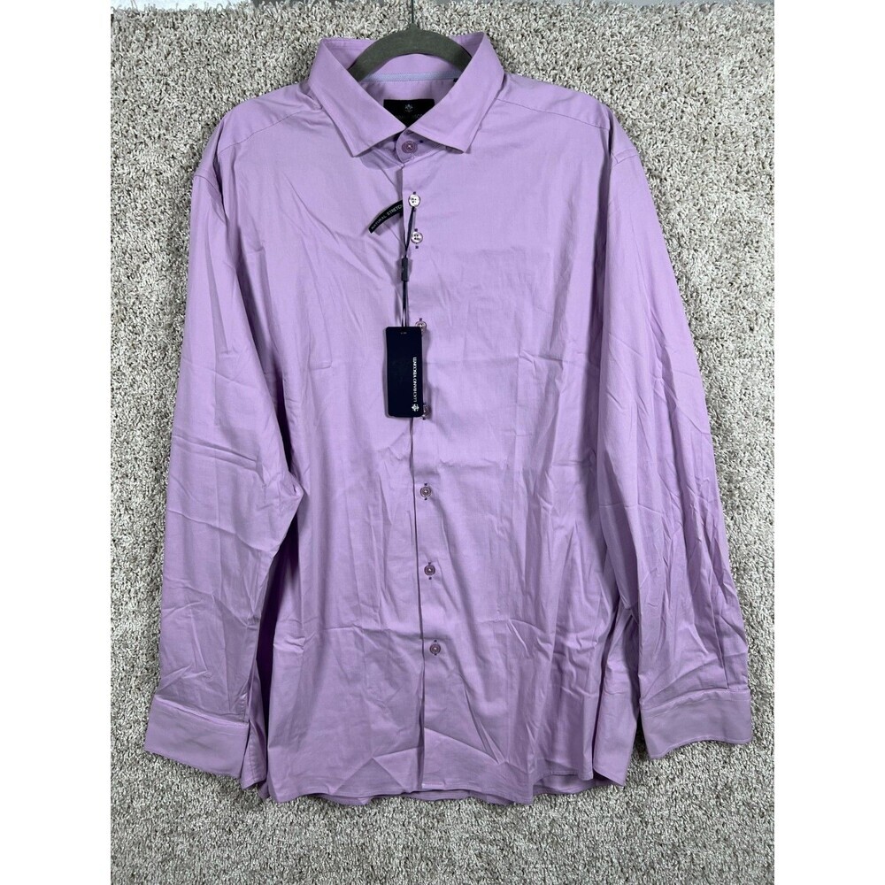 Luchiano Visconti Shirt Mens 2XL  LILAC  Long Sleeve Button Up *NWT*